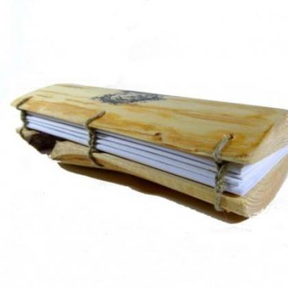 Wedding Guest Book - Real Wooden Album With Two..