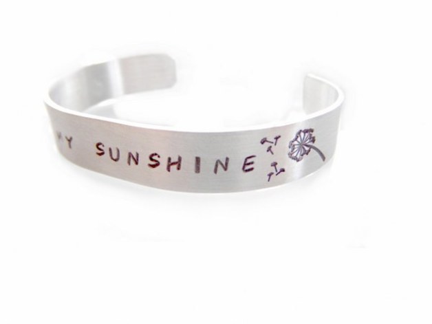 Hand Stamped Jewelry - Personalized Bracelet Adjustable