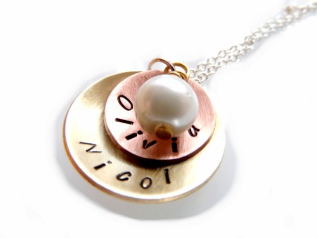Hand Stamped Jewelry - Necklace - Personalized, Hand Stamped With Your Text!