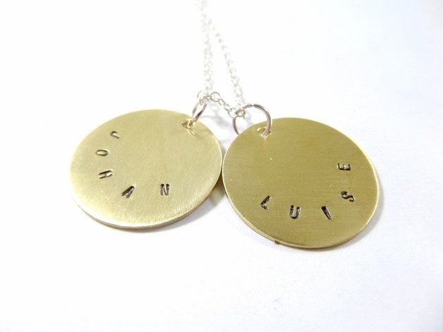Hand Stamped Jewelry - Necklace - Personalized, Handstamped With Your Text!